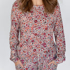 Fall Blooms Small Ribbed Women's Long Sleeve Top