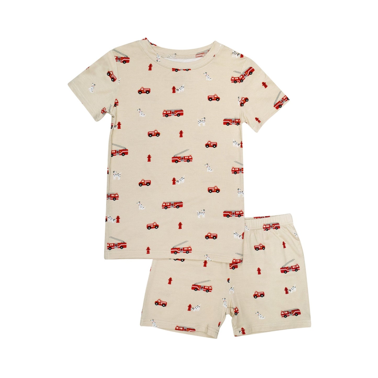 Firetrucks Shorts Two-Piece Set