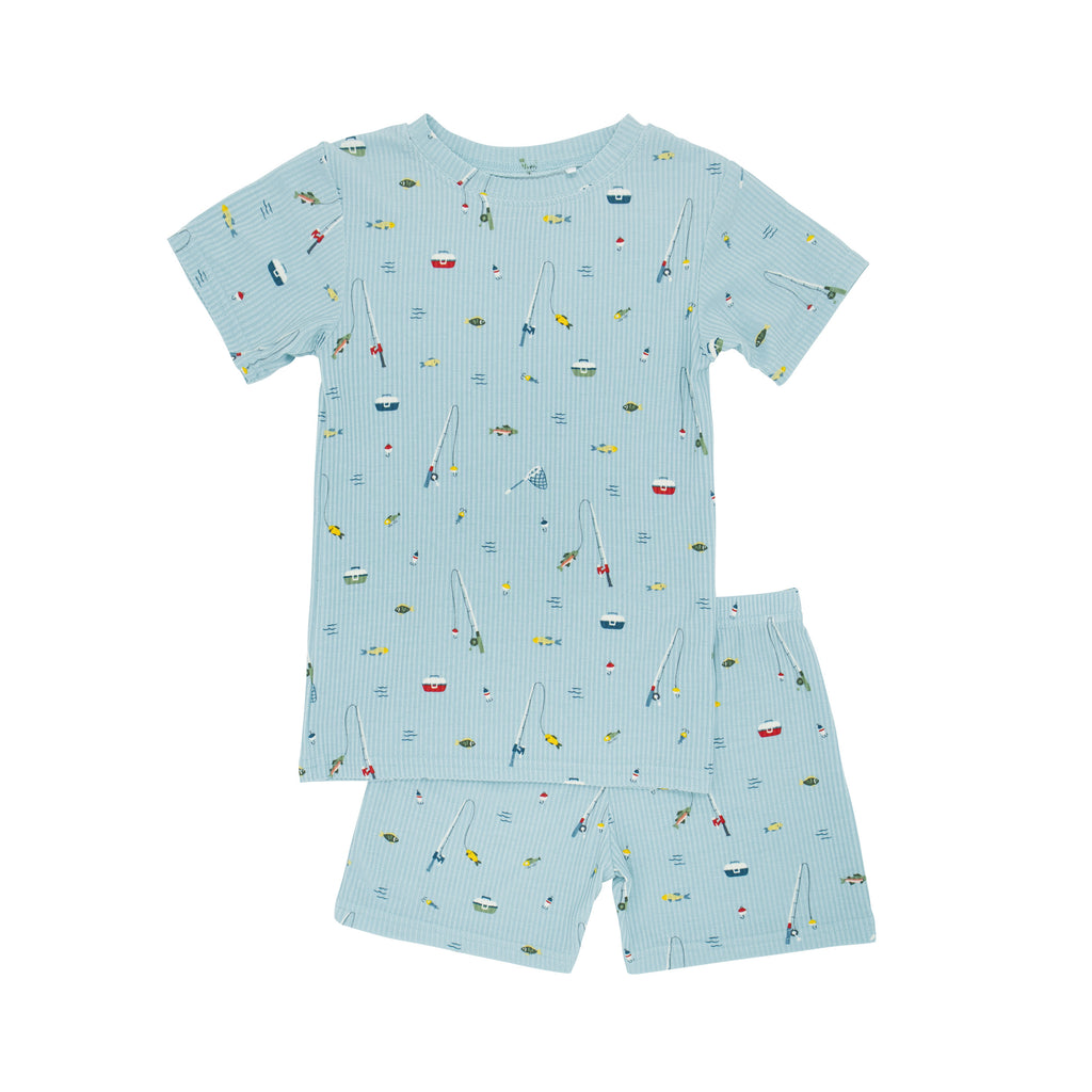 Gone Fishing Small Ribbed Shorts Two-Piece Set