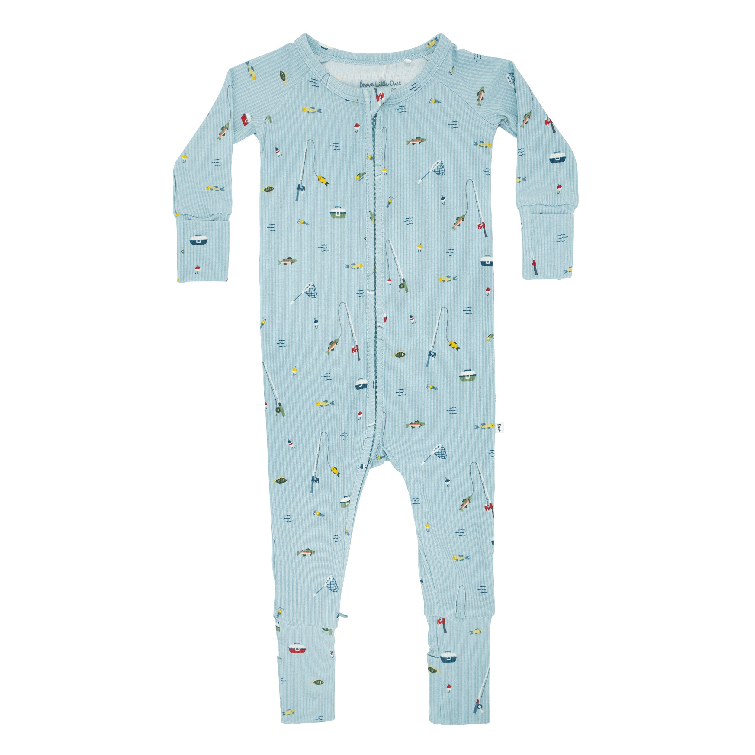 Gone Fishing Small Ribbed Zip Romper
