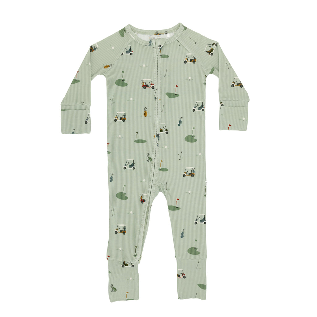 Golf Small Ribbed Zip Romper
