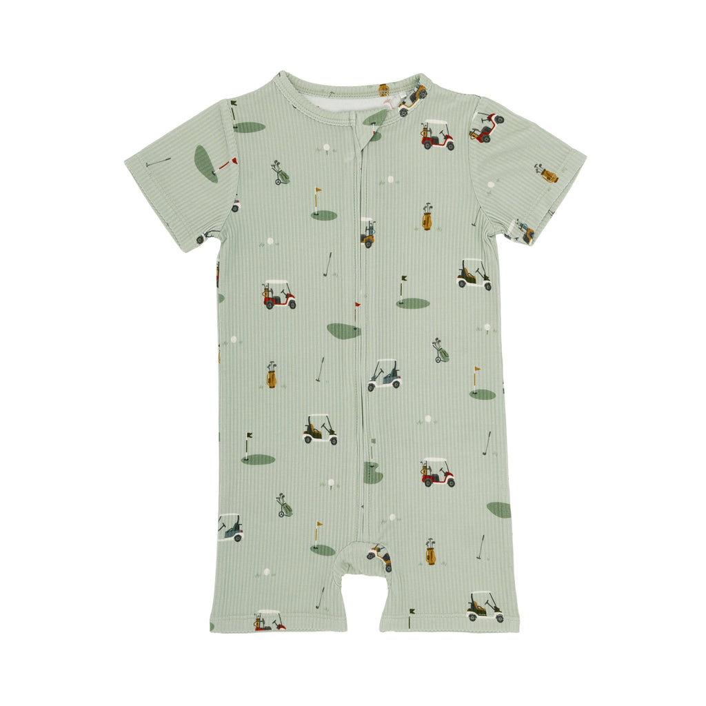 Golf Small Ribbed Summer Zip Romper