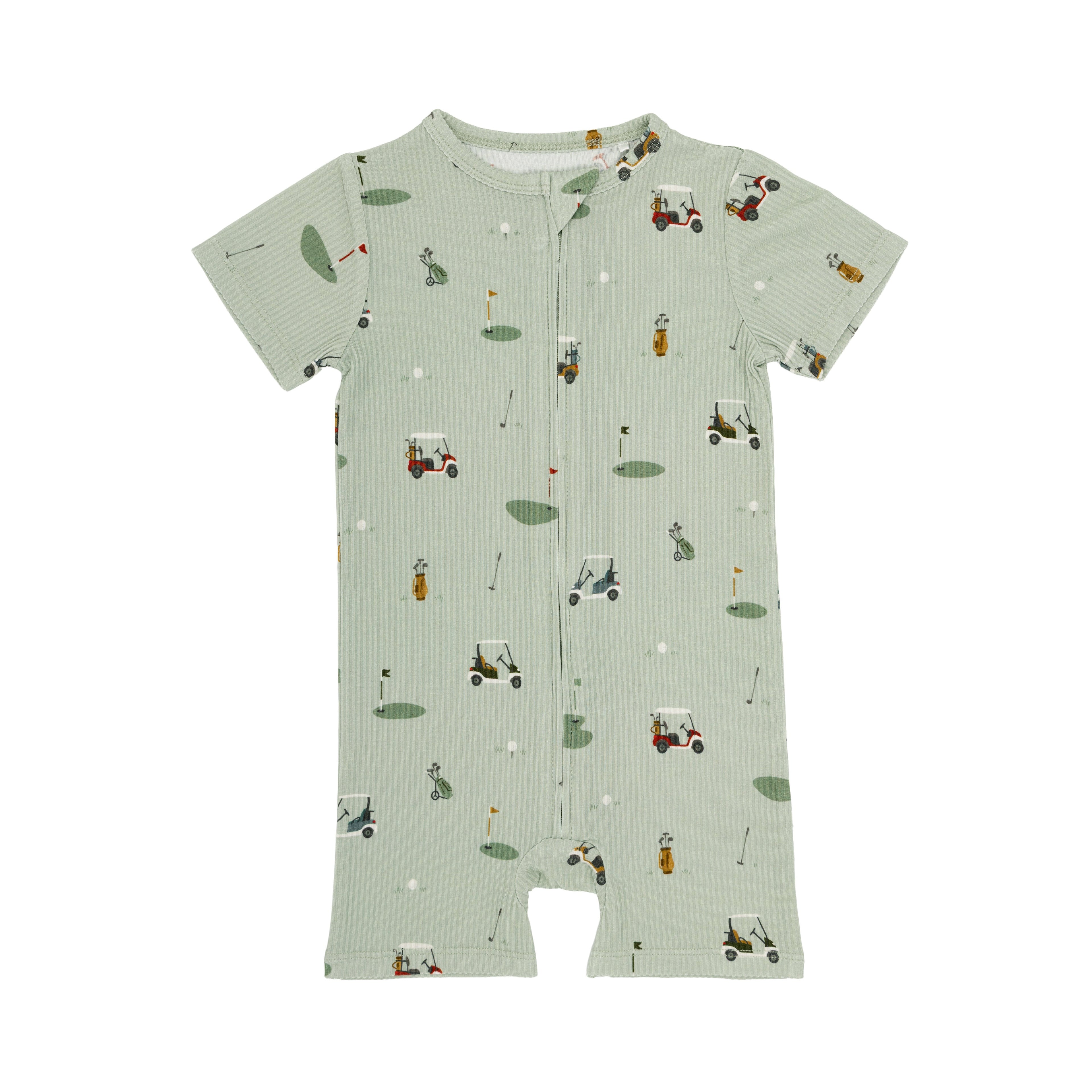 Golf Small Ribbed Summer Zip Romper