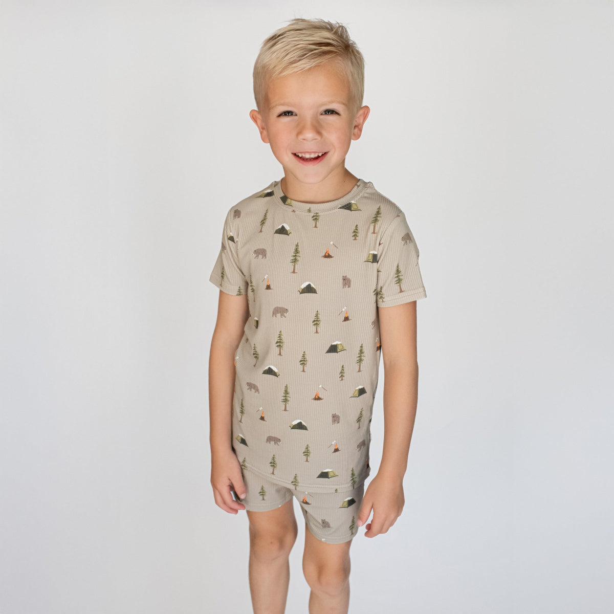 Gone Camping Small Ribbed Shorts Two-Piece Set
