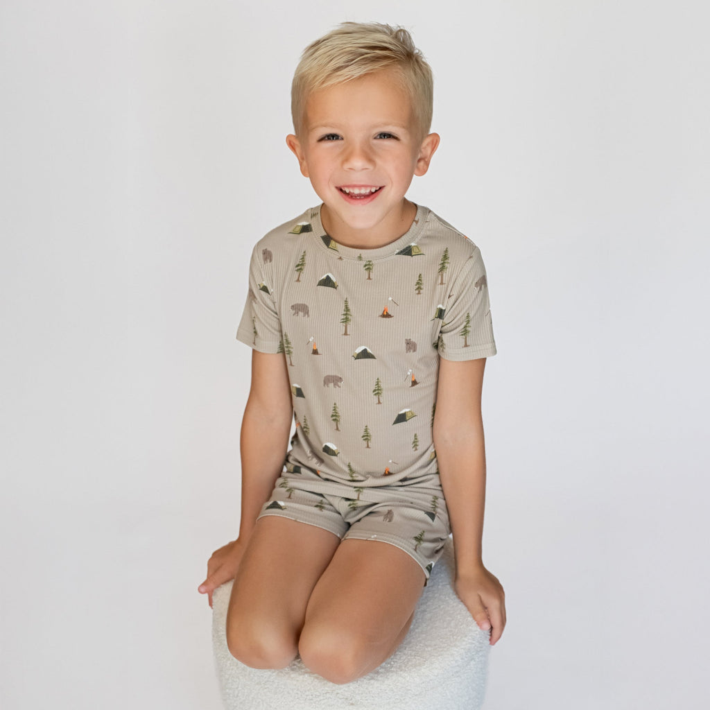 Gone Camping Small Ribbed Shorts Two-Piece Set
