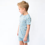 Gone Fishing Small Ribbed Shorts Two-Piece Set