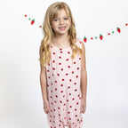 Strawberries Small Ribbed Harem Romper