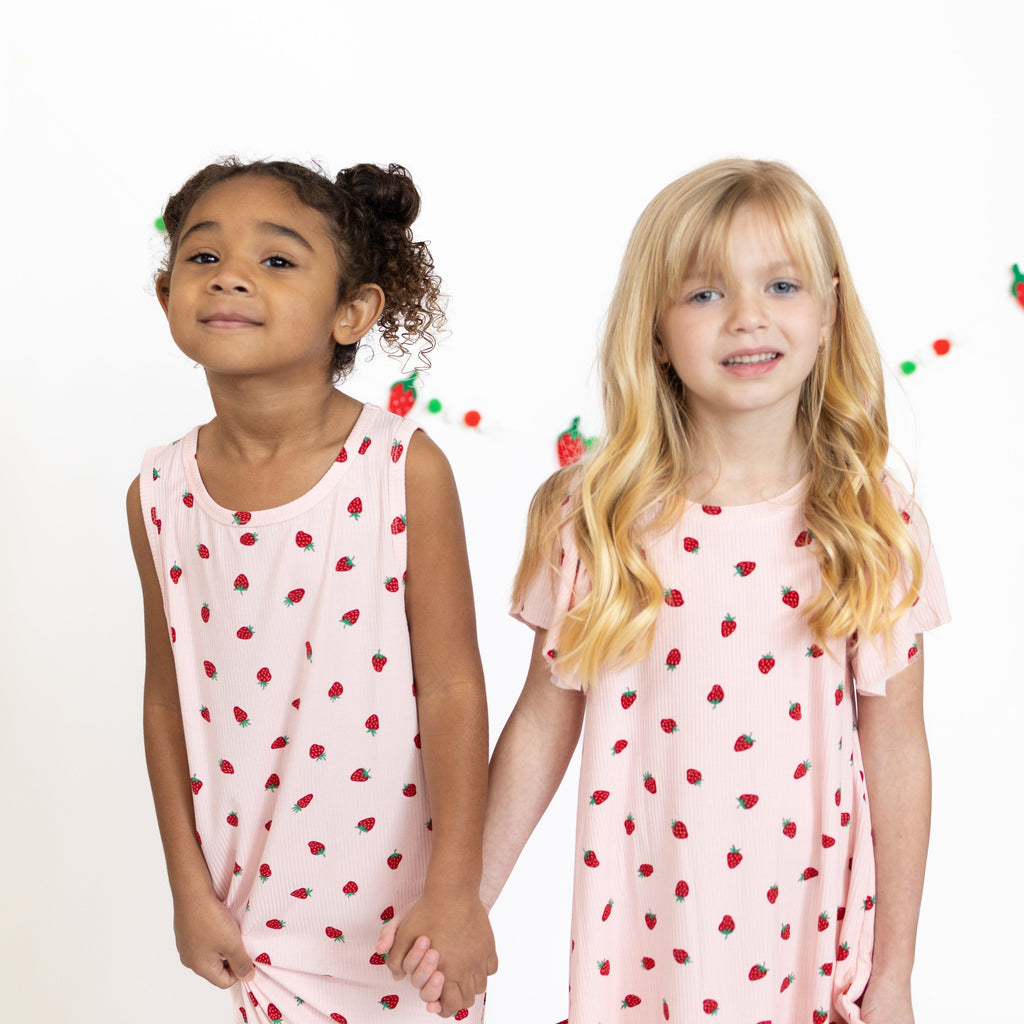 Strawberries Small Ribbed Harem Romper