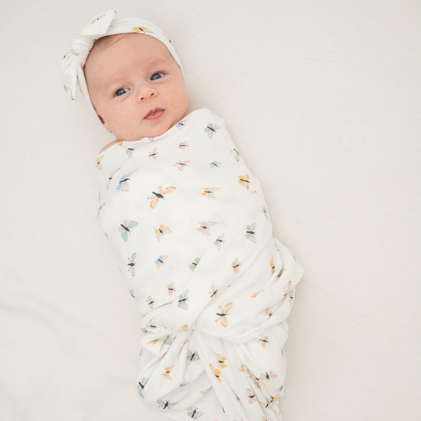 Butterflies Small Ribbed Swaddle Set