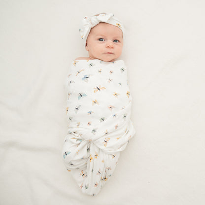 Butterflies Small Ribbed Swaddle Set