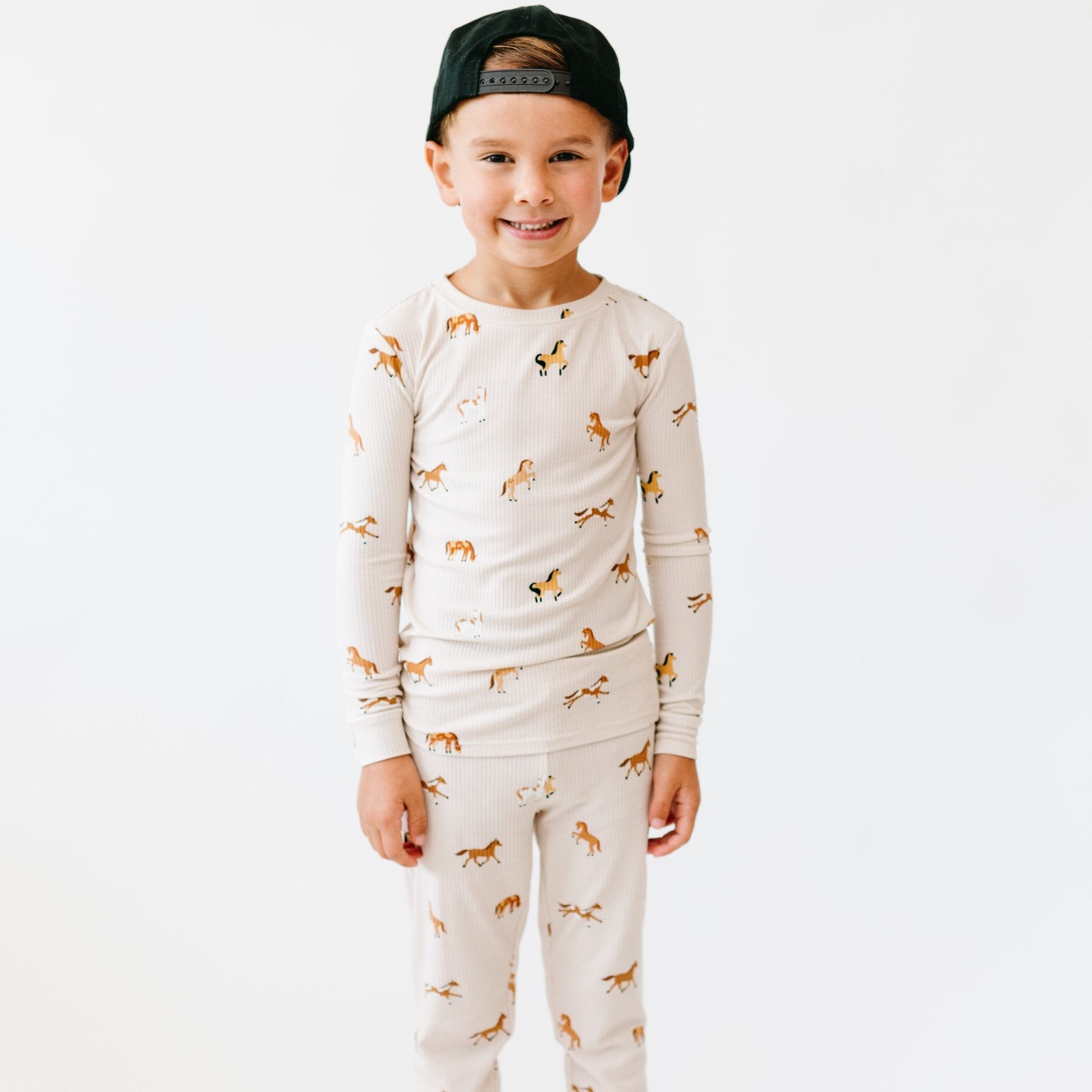 Horses Small Ribbed Two-Piece Set – Brave Little Ones