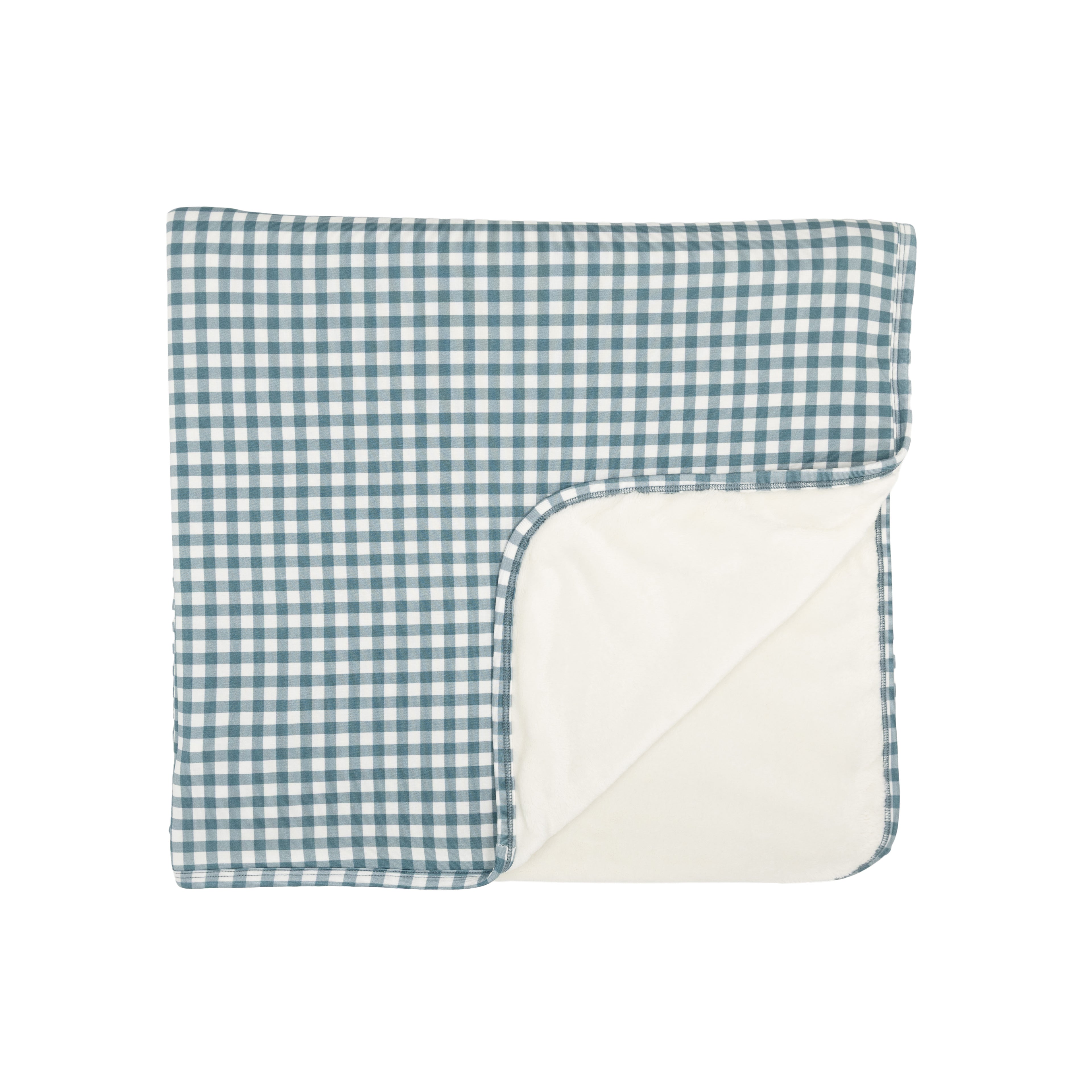 Blue Small Gingham Toddler Blanket