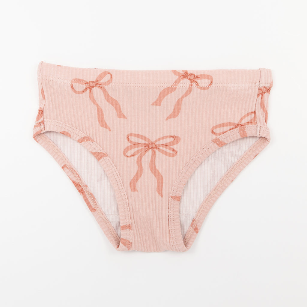 Coquette Bows, Fall Blooms and Plum Small Ribbed Underwear 3 pack