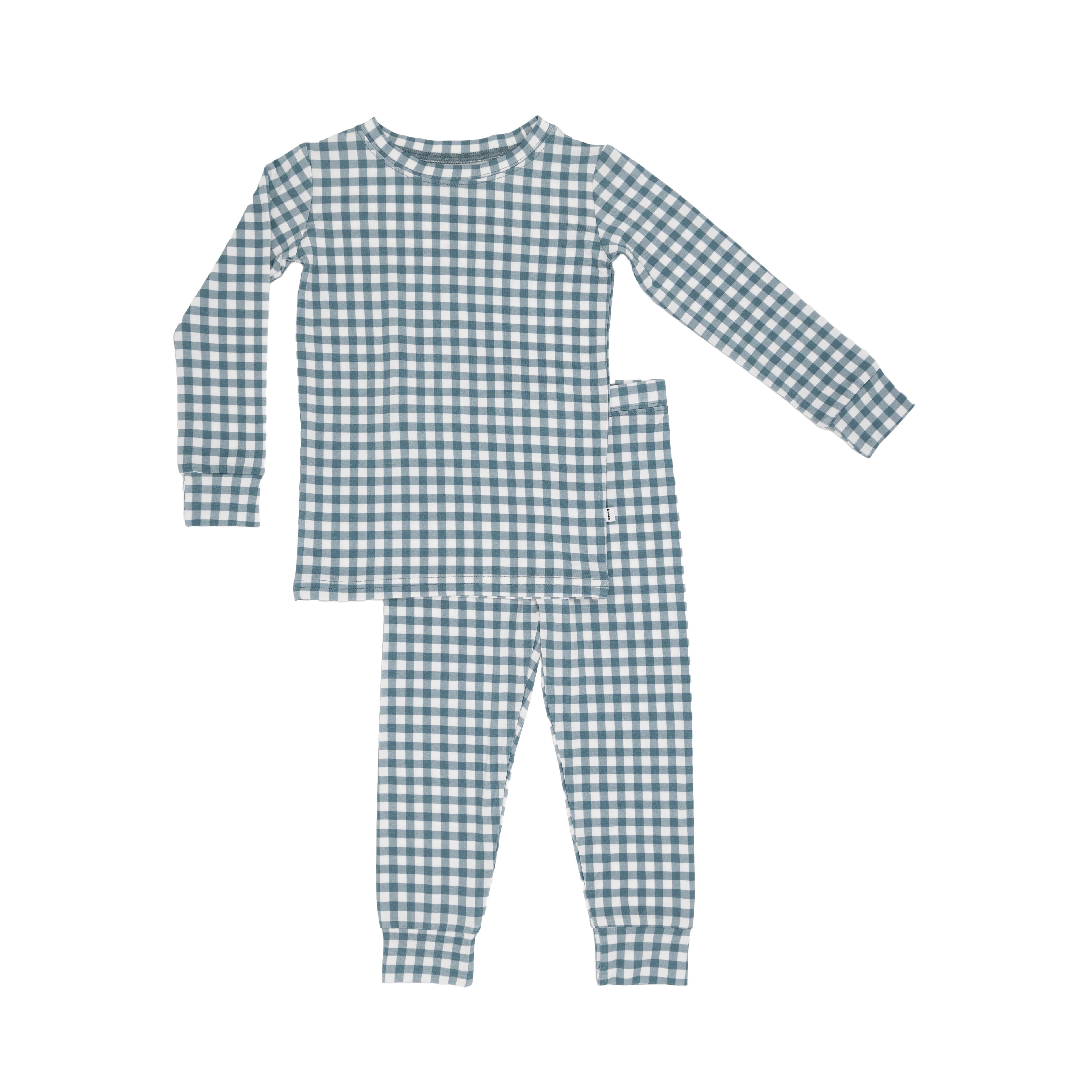 Blue Small Gingham Two-Piece Set