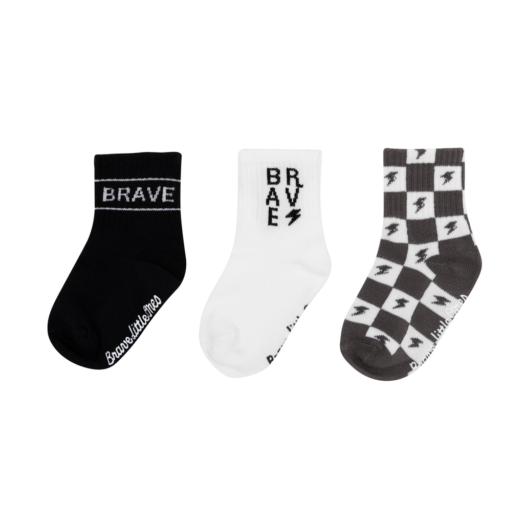 Black & Dark Charcoal Socks 3 Pack