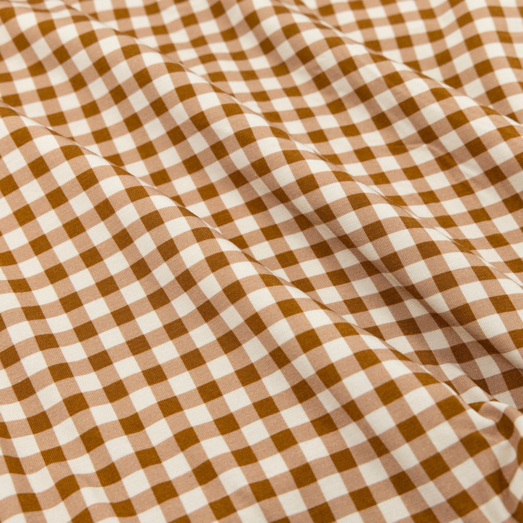 Caramel Small Gingham Two-Piece Set