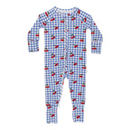 Vintage Cherries Small Ribbed Zip Romper