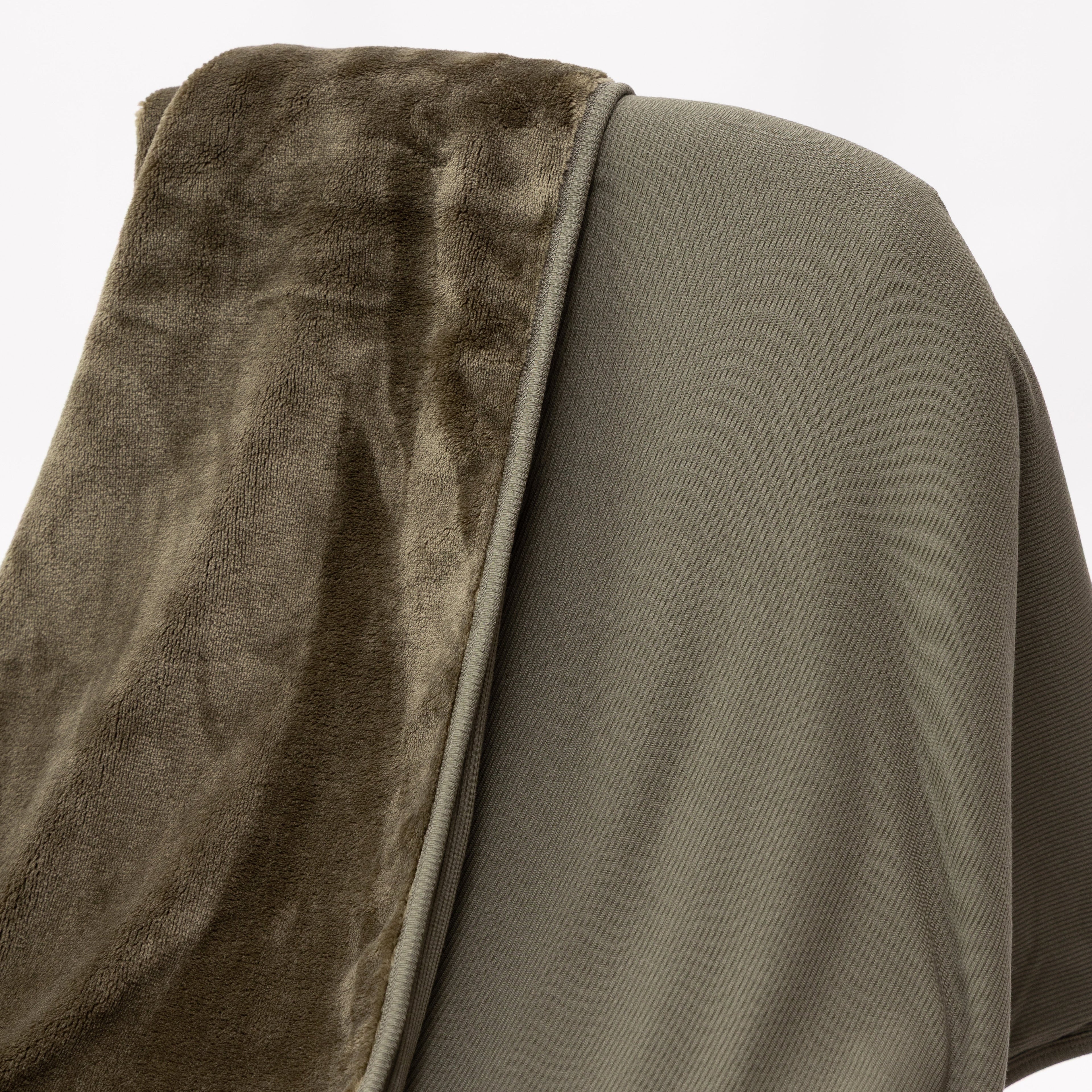 Olive Small Ribbed Toddler Blanket