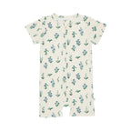 Morning Meadow Small Ribbed Summer Zip Romper