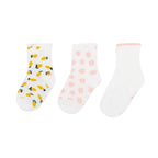 Pink Daisies & Lemons Ruffle Socks 3 Pack