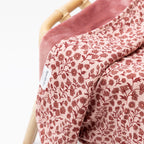 Mauve Floral Small Ribbed Adult Blanket