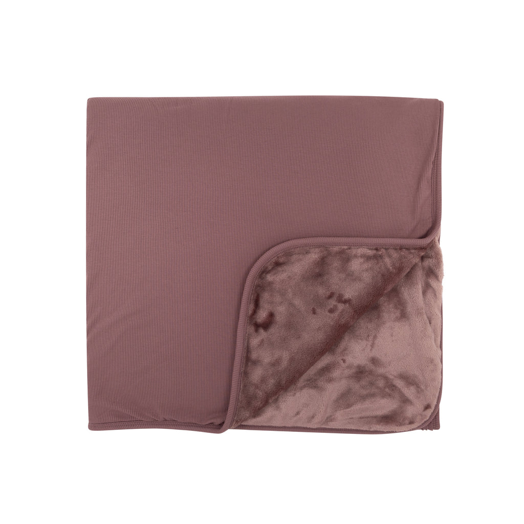 Plum Small Ribbed Toddler Blanket