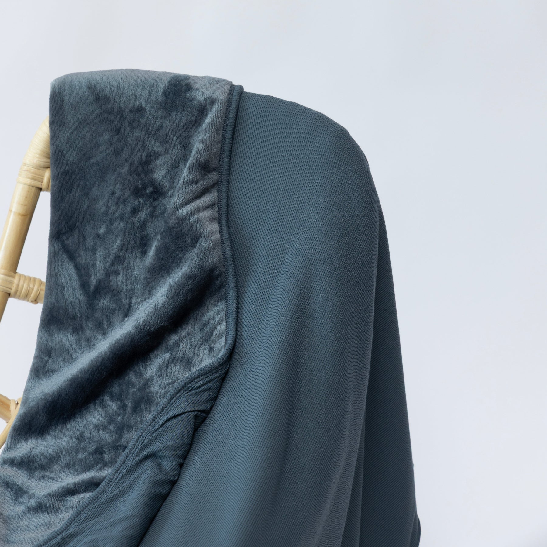 Dark Steel Blue Small Ribbed Adult Blanket