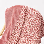 Mauve Floral Small Ribbed Adult Blanket