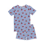 Vintage Cherries Small Ribbed Shorts Two-Piece Set