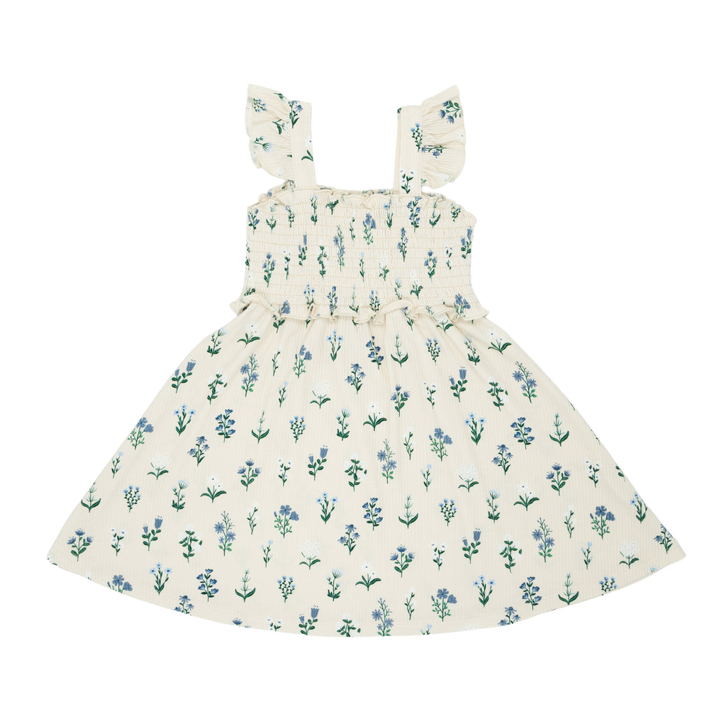 Morning Meadow Small Ribbed Flutter Sleeve Dress