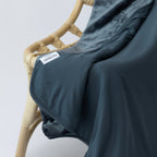 Dark Steel Blue Small Ribbed Youth Blanket