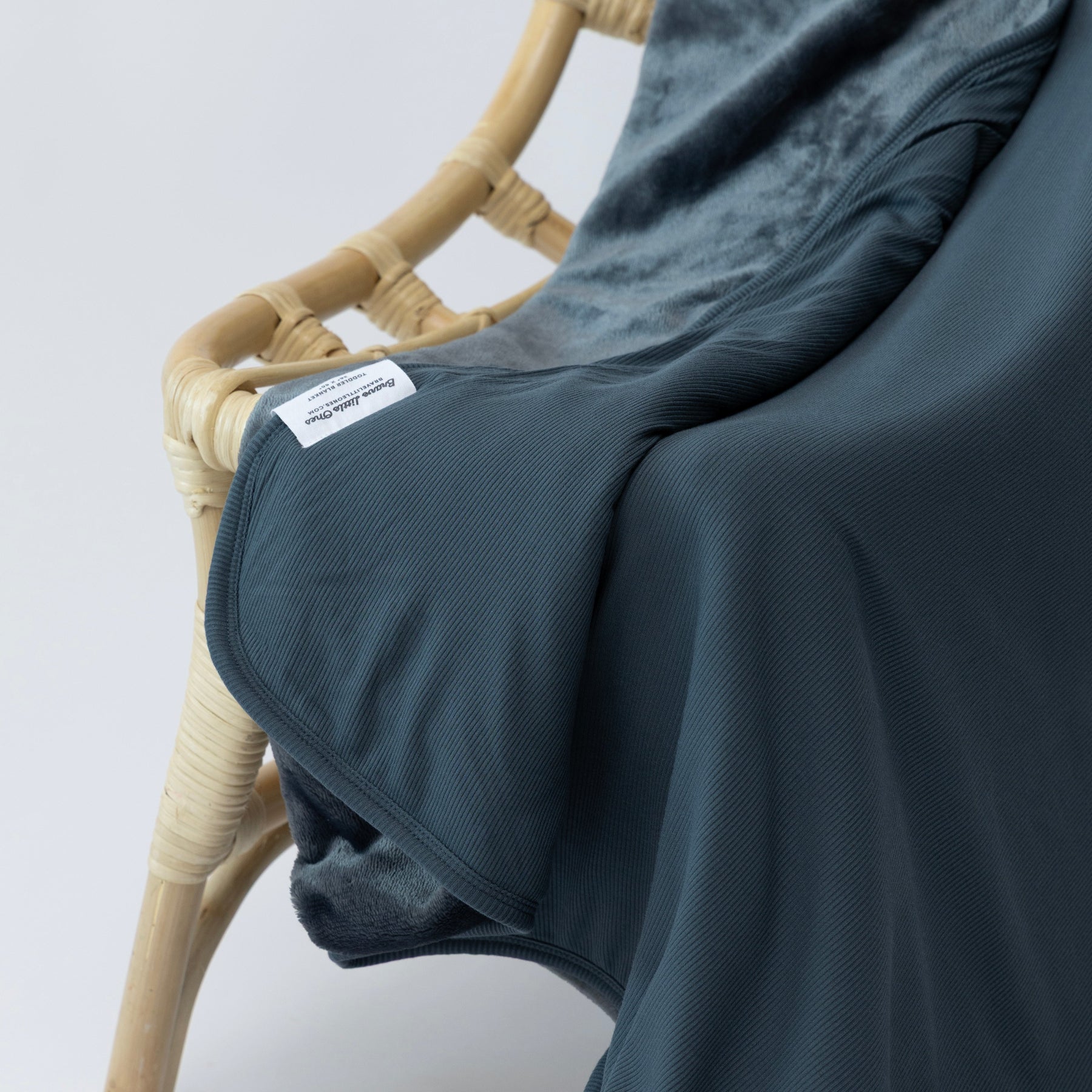 Dark Steel Blue Small Ribbed Adult Blanket