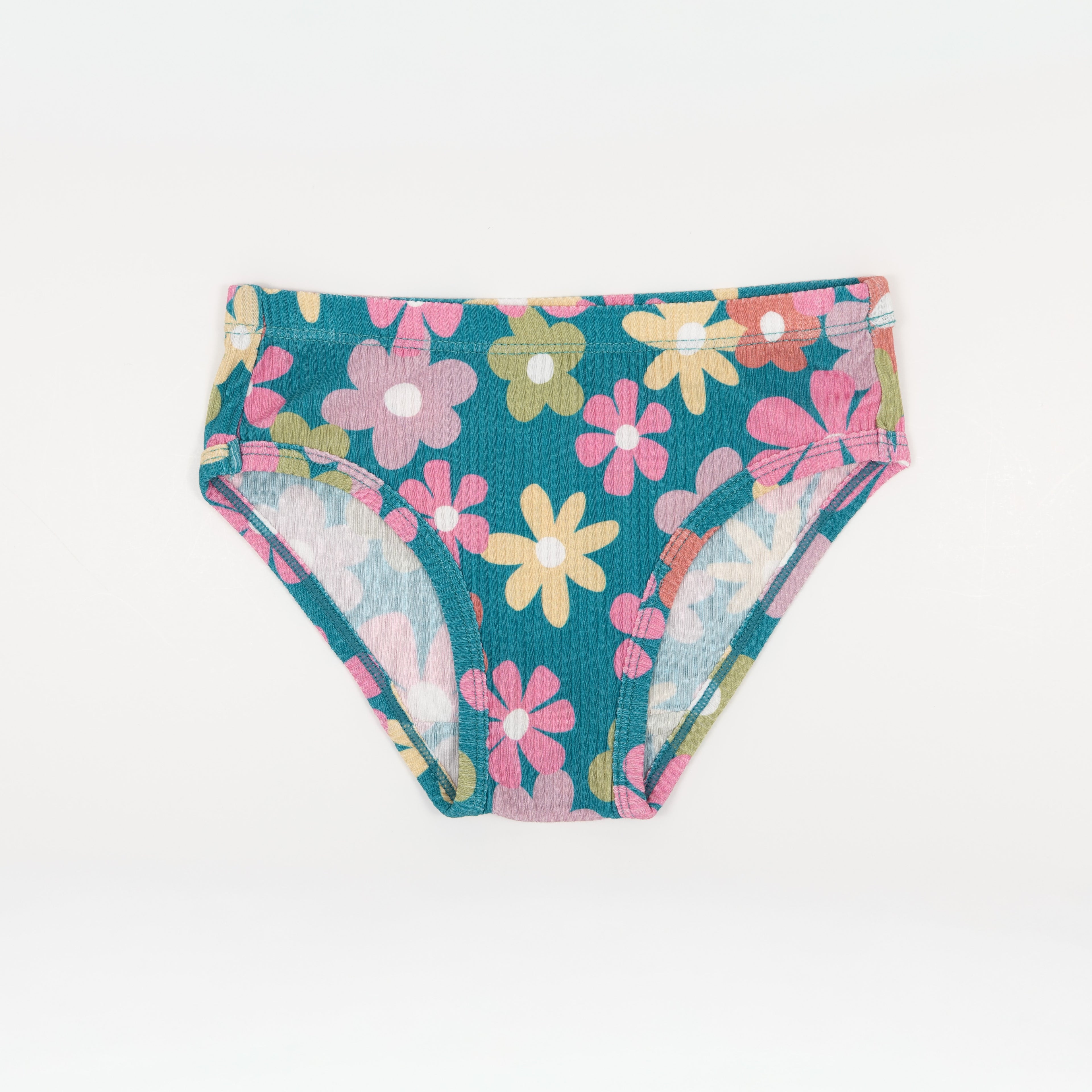 Yellow Gingham Tulip, Blue Small Gingham and Retro Daisies Underwear 3 pack