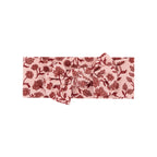 Mauve Floral Small Ribbed Bow