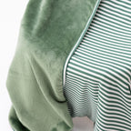 Eucalyptus Green Stripe Small Ribbed Toddler Blanket