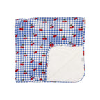 Vintage Cherries Small Ribbed Youth Blanket