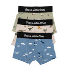 Take Flight Blue, Prehistoric Dinosaurs and Trash Truck Small Ribbed Brief 3 pack