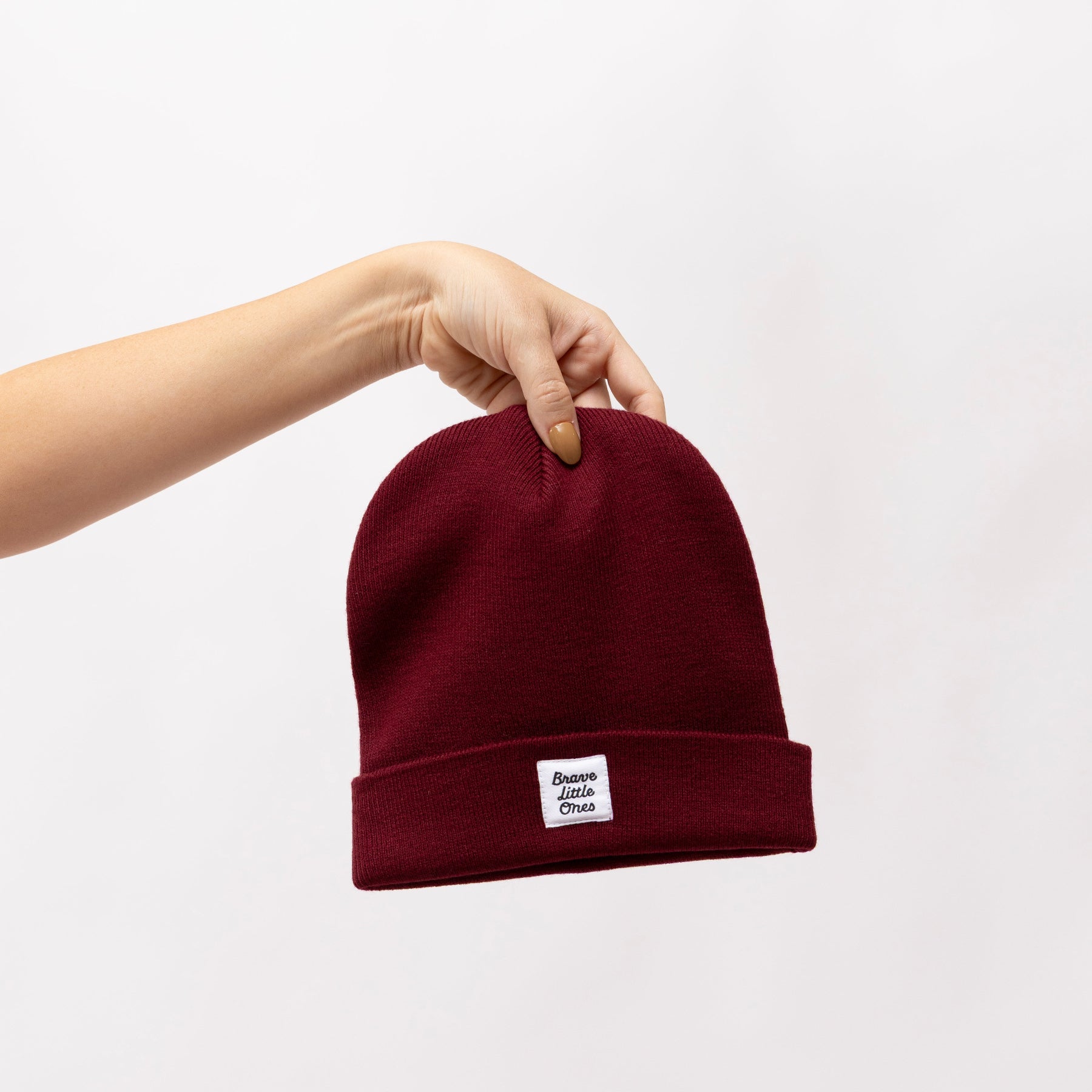 Dark Maroon Knit Beanie