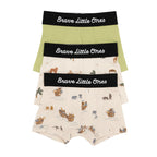 Noah's Ark, Zoo Day and Tarragon Green Small Ribbed Boxer Brief 3 pack