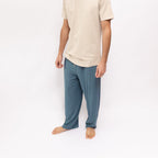 Dark Steel Blue Small Ribbed Men's Pants