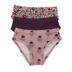 Folk Meadow, Mulberry and Fall Blooms Underwear 3 pack