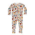 Autumn Meadow Small Ribbed Zip Romper