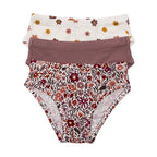 Fall Blooms, Plum & Pink Daisies Underwear 3 pack
