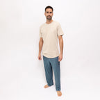 Dark Steel Blue Small Ribbed Men's Pants