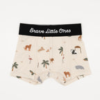 Noah's Ark, Zoo Day and Tarragon Green Small Ribbed Boxer Brief 3 pack