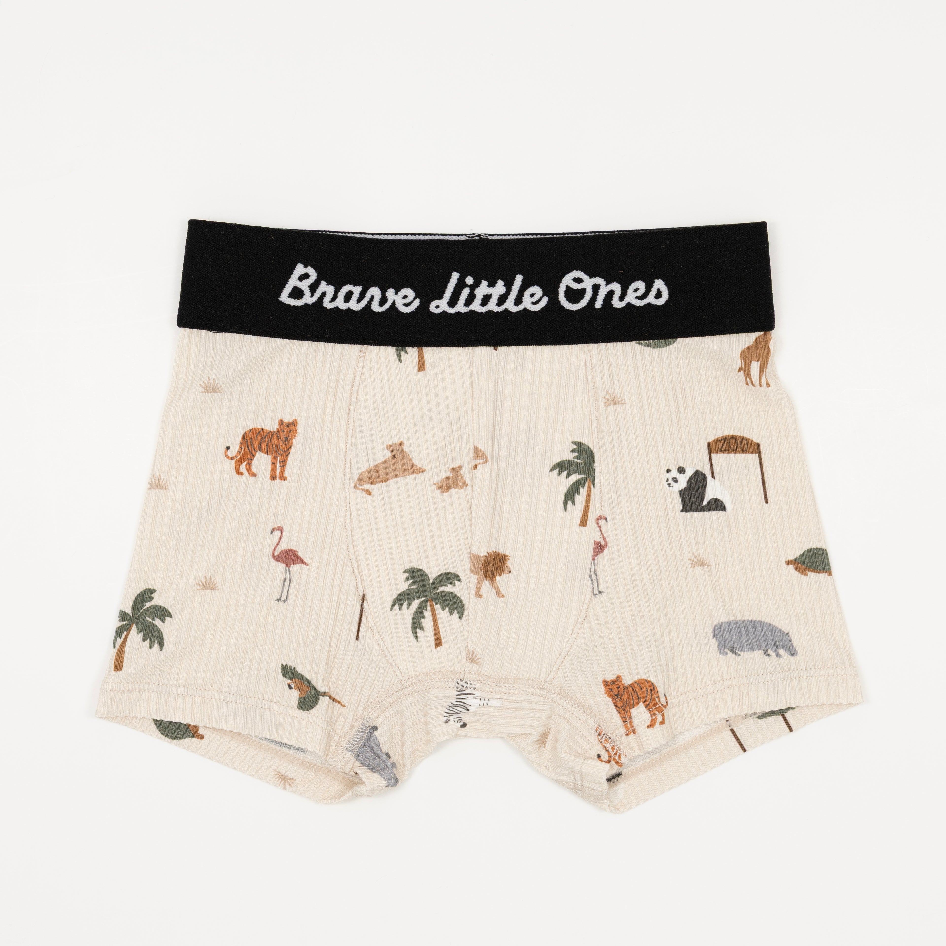 Noah's Ark, Zoo Day and Tarragon Green Small Ribbed Boxer Brief 3 pack