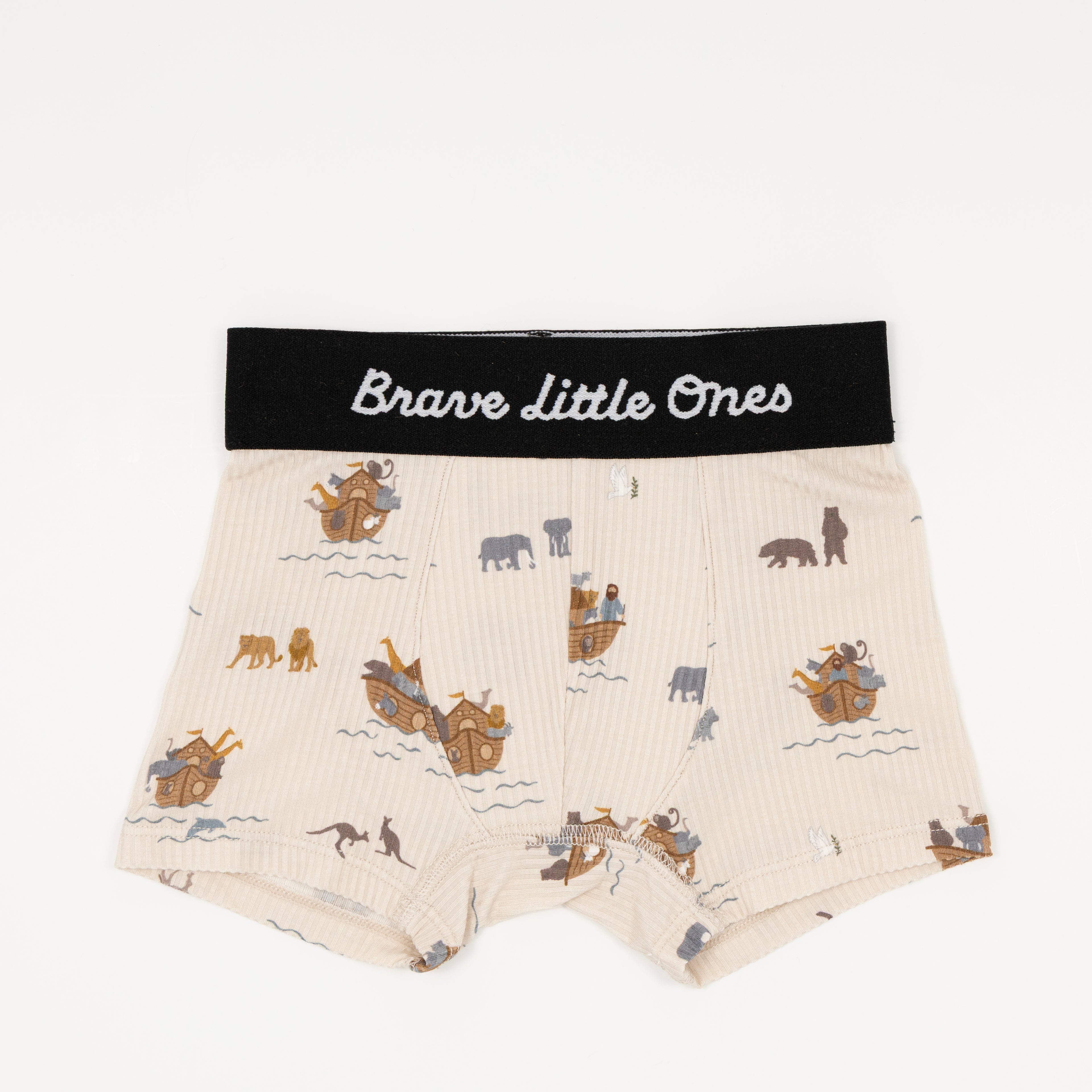 Noah's Ark, Zoo Day and Tarragon Green Small Ribbed Boxer Brief 3 pack