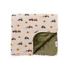 Tractors Small Ribbed Toddler Blanket