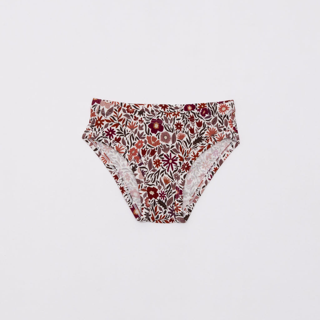 Fall Blooms, Plum & Pink Daisies Underwear 3 pack