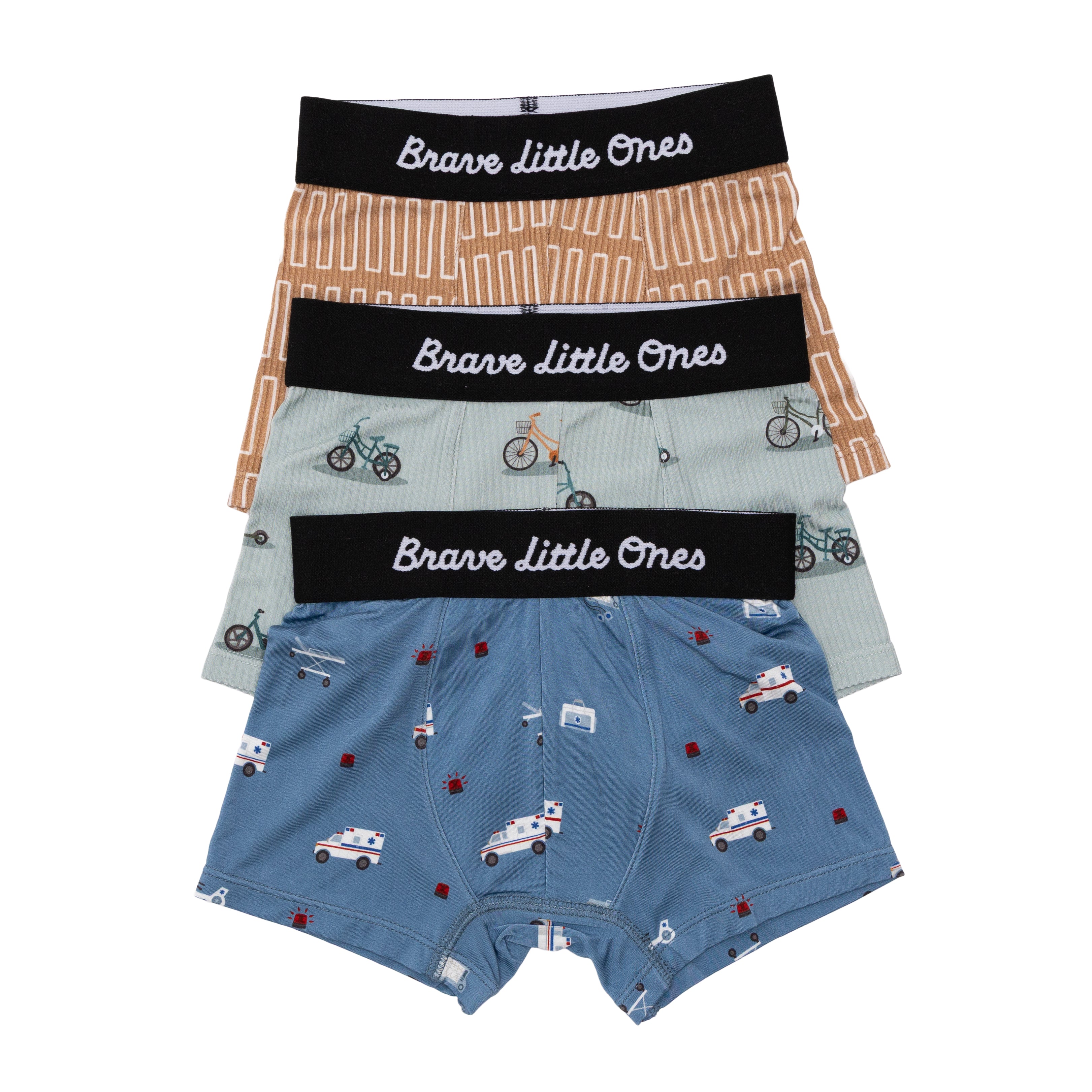 Ambulances, Bicycles & Scooters and Neutral Lines Boxer Brief 3 pack